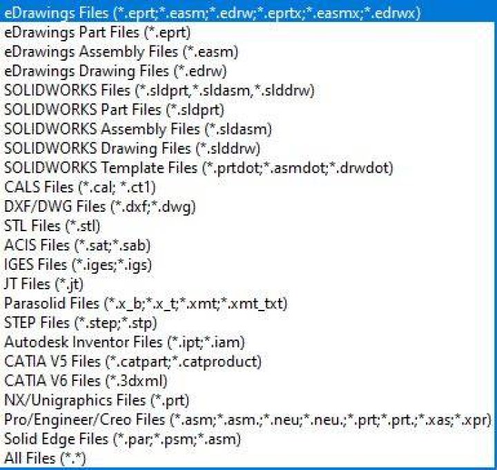 Does edrawings open stp files?