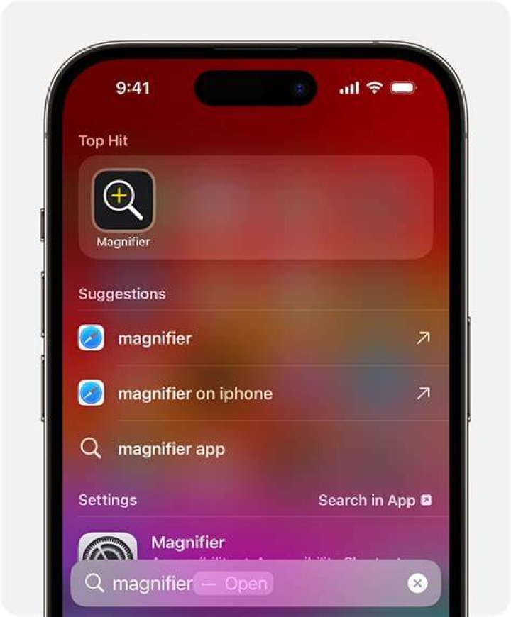 Where is magnifier on iphone?